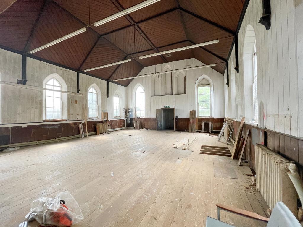 Lot: 5 - FORMER CHAPEL WITH PLANNING FOR THREE HOUSES WITH PARKING -